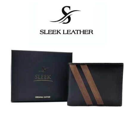SLEEK Premium Real Leather Wallet for Men with Zipper and Gift Box - Cash & Card Branded Wallet - Model: WILD WEST- Bifold Slim Wallet - SK-1 - Wallet for Men's